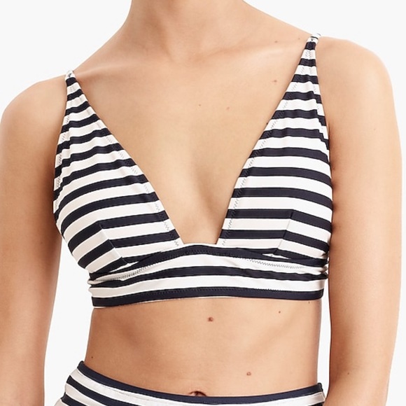 J. Crew Other - JCREW navy and ivory bikini top!